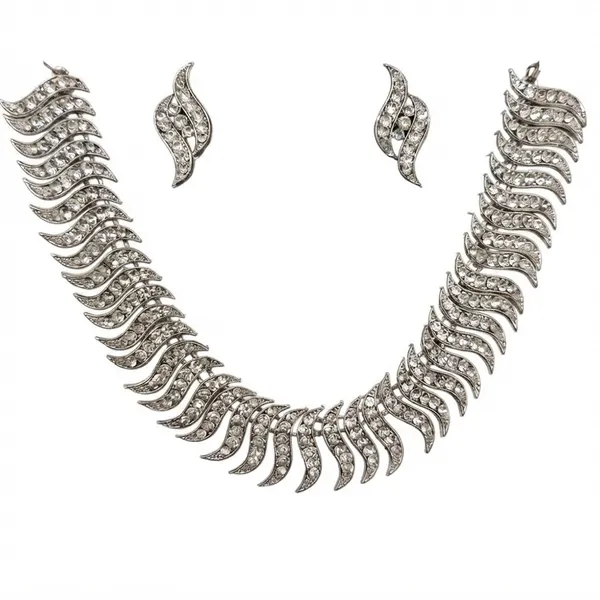 The99jewel_Radiant_Austrian_Stone_Fashion_Necklace_Set_Silver