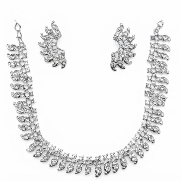 The99jewel_Radiant_Austrian_Stone_Fashion_Necklace_Set_Silver