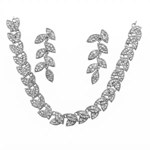 The99jewel_Radiant_Austrian_Stone_Fashion_Necklace_Set_Silver