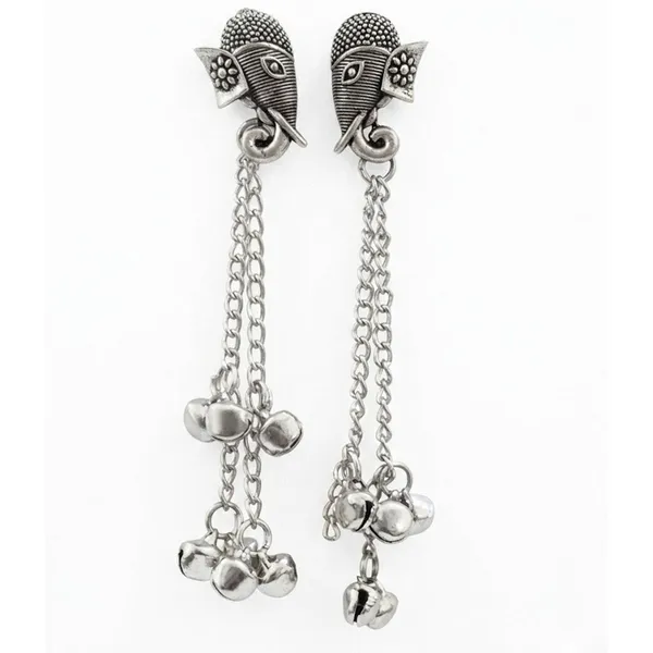 The99jewel_Oxidised_Plated_Elephant_Kashmiri_Ghungroo_Dangler_Earrings_Oxidised