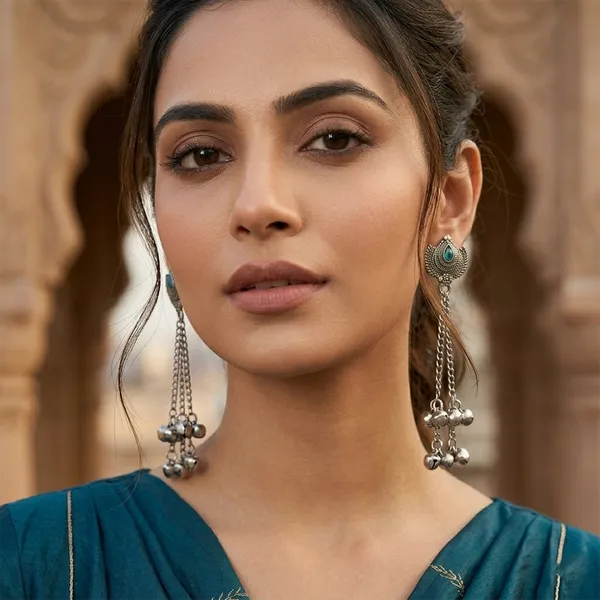The99jewel_Oxidised_Plated_Kashmiri_Ghungroo_Dangler_Earrings_Oxidised