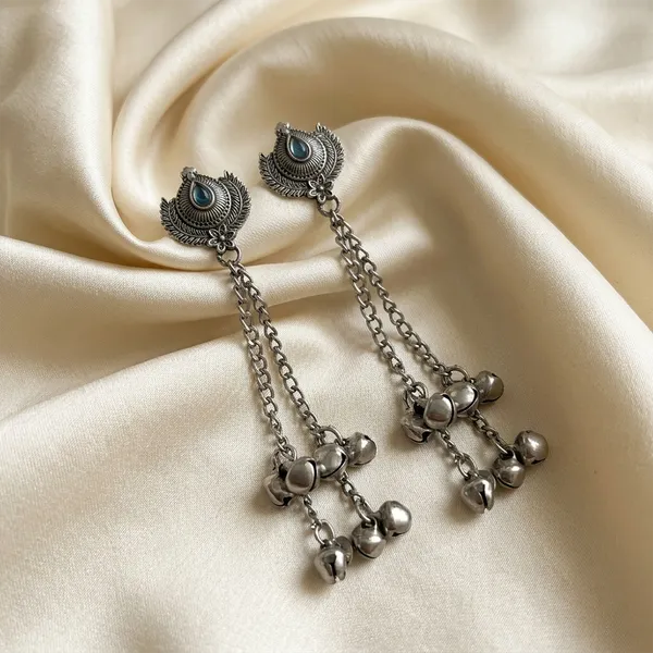 The99jewel_Oxidised_Plated_Kashmiri_Ghungroo_Dangler_Earrings_Oxidised