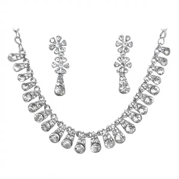 The99jewel_Sparkling_Austrian_Stone_Jewellery_Set_With_Earrings_Silver