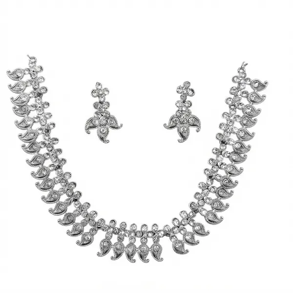 The99jewel_Sparkling_Austrian_Stone_Jewellery_Set_With_Earrings_Silver