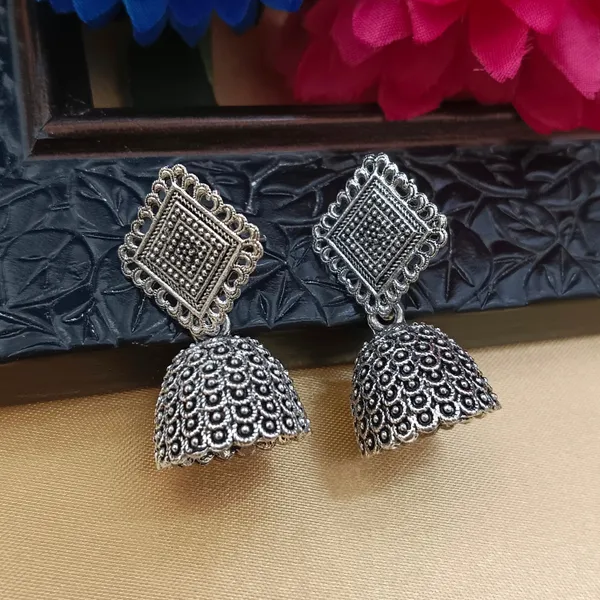 The99jewel_Oxidised_Plated_Kite_Shape_Jhumki_Earrings_Oxidised
