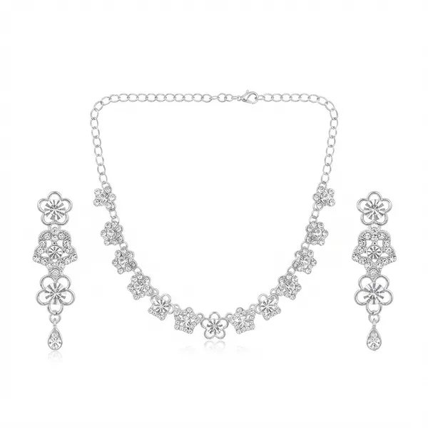 The99jewel_Luxe_Austrian_Necklace_Set_With_Earrings_Silver