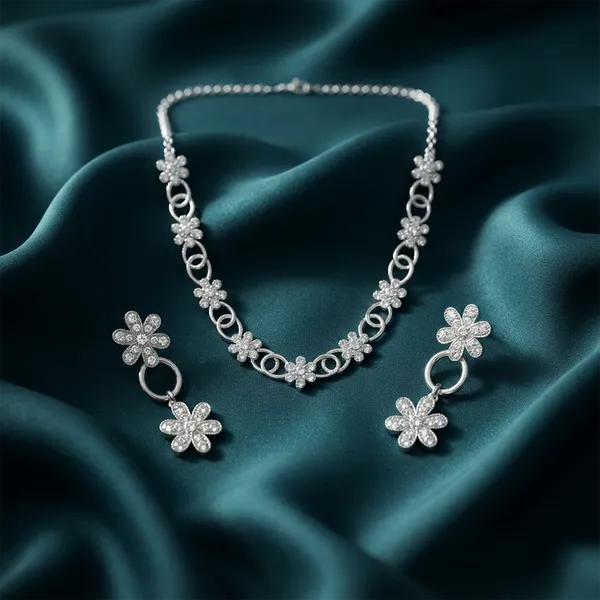 The99jewel_Luxe_Austrian_Necklace_Set_With_Earrings_Silver