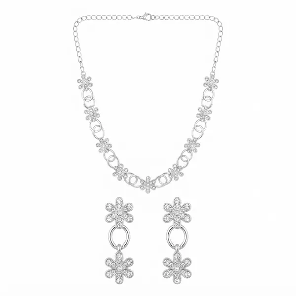 The99jewel_Luxe_Austrian_Necklace_Set_With_Earrings_Silver