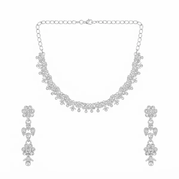 The99jewel_Luxe_Austrian_Necklace_Set_With_Earrings_Silver