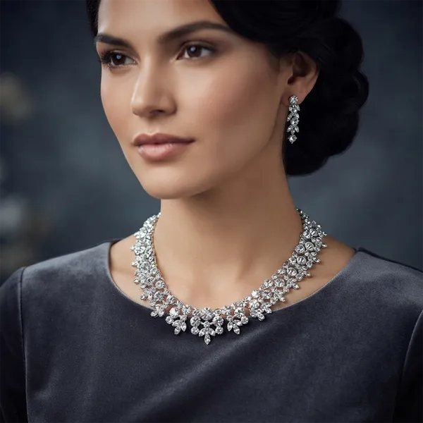The99jewel_Luxe_Austrian_Necklace_Set_With_Earrings_Silver