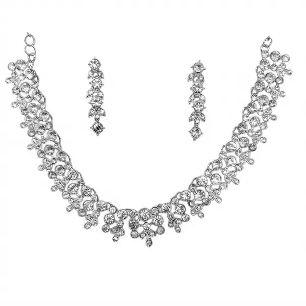 The99jewel_Luxe_Austrian_Necklace_Set_With_Earrings_Silver
