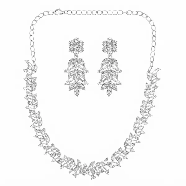 The99jewel_Luxe_Austrian_Necklace_Set_With_Earrings_Silver