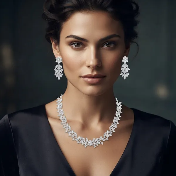 The99jewel_Luxe_Austrian_Necklace_Set_With_Earrings_Silver