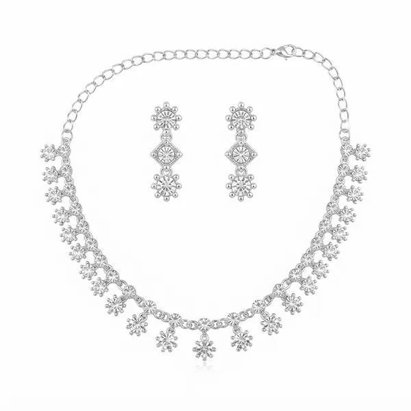 The99jewel_Dazzling_Austrian_Stone_Necklace_Set_With_Earrings_Silver