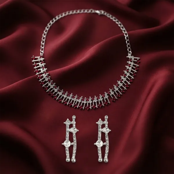 The99jewel_Dazzling_Austrian_Stone_Necklace_Set_With_Earrings_Red