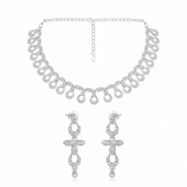 The99jewel_Dazzling_Austrian_Stone_Necklace_Set_With_Earrings_Silver