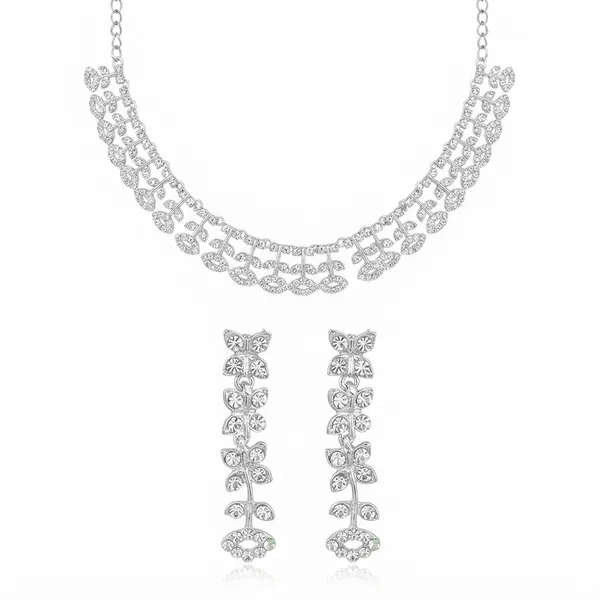 The99jewel_Sparkling_Austrian_Stone_Jewellery_Set_With_Earrings_Silver