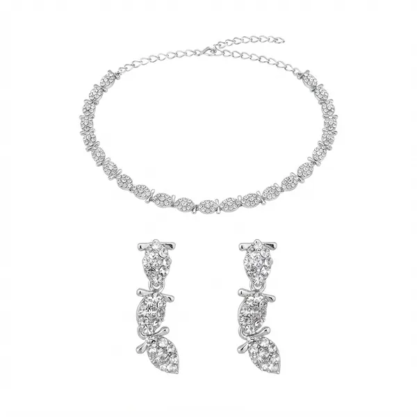 The99jewel_Radiant_Austrian_Necklace_Set_With_Earrings_Silver