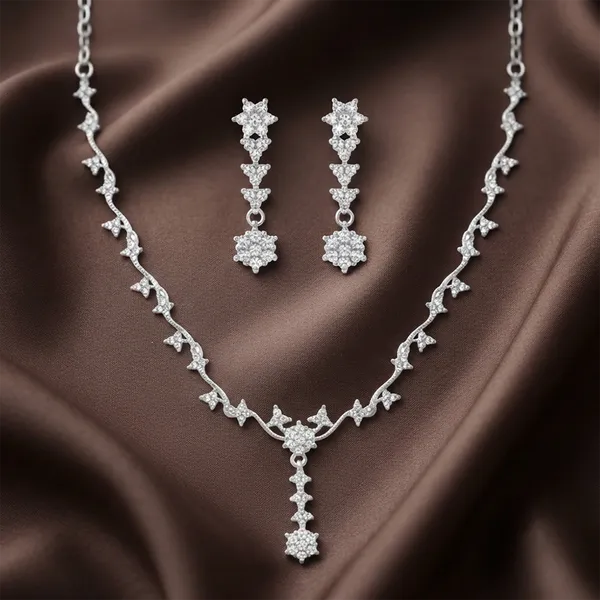 The99jewel_Radiant_Austrian_Necklace_Set_With_Earrings_Silver