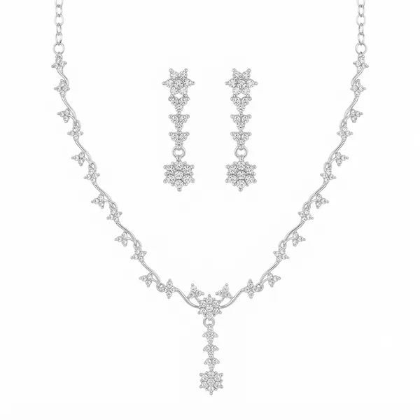 The99jewel_Radiant_Austrian_Necklace_Set_With_Earrings_Silver
