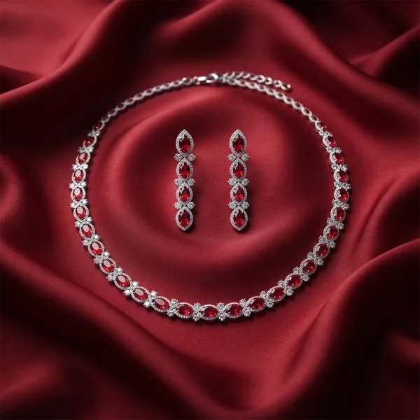 The99jewel_Radiant_Austrian_Necklace_Set_With_Earrings_Silver