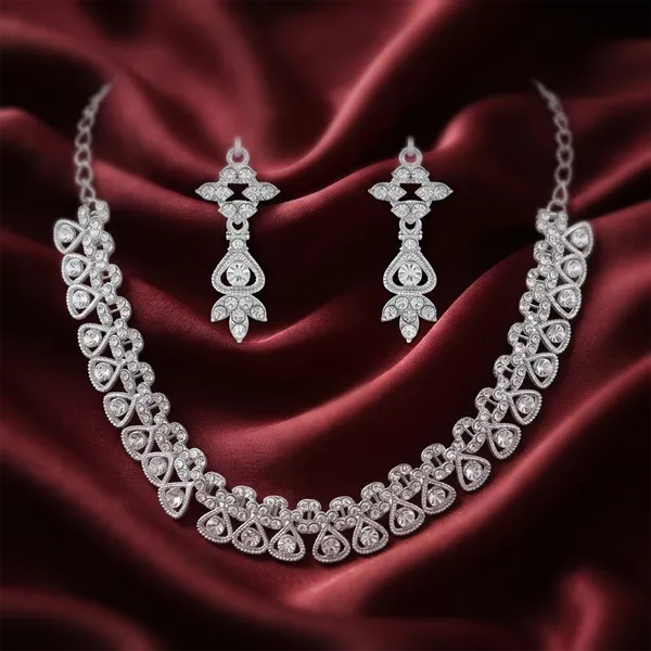 The99jewel_Prestige_Austrian_Stone_Statement_Necklace_Set_Silver