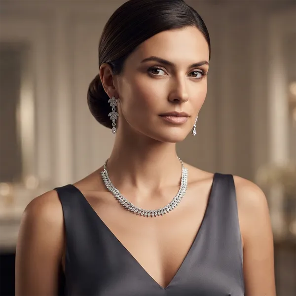 The99jewel_Prestige_Austrian_Stone_Statement_Necklace_Set_Silver