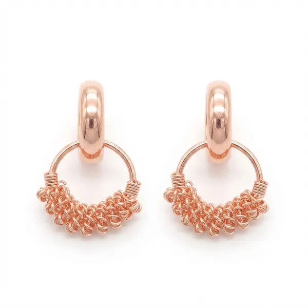 The99jewel_Rose_Gold_Plated_Designer_Hoop_Earrings_For_Women_Rose_Gold