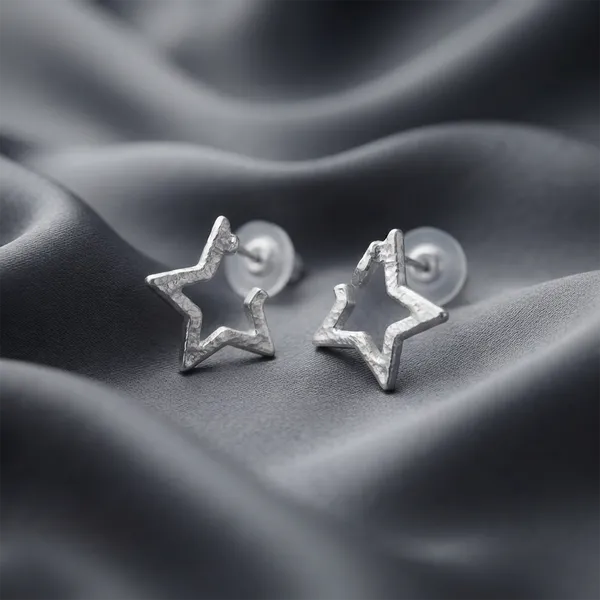 The99jewel_Trendy_Silver_Star_Geometric_Hoop_Earrings_For_Women_Silver