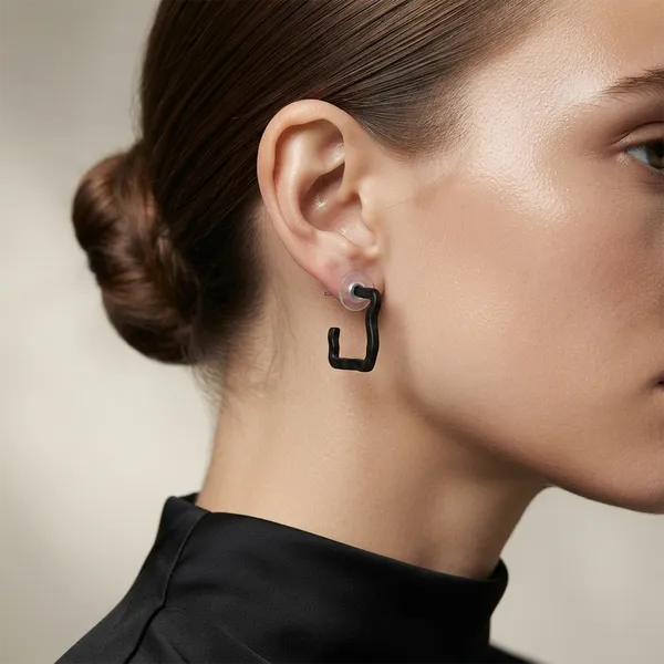 The99jewel_Trendy_Black_Geometric_Hoop_Earrings_For_Women_Black