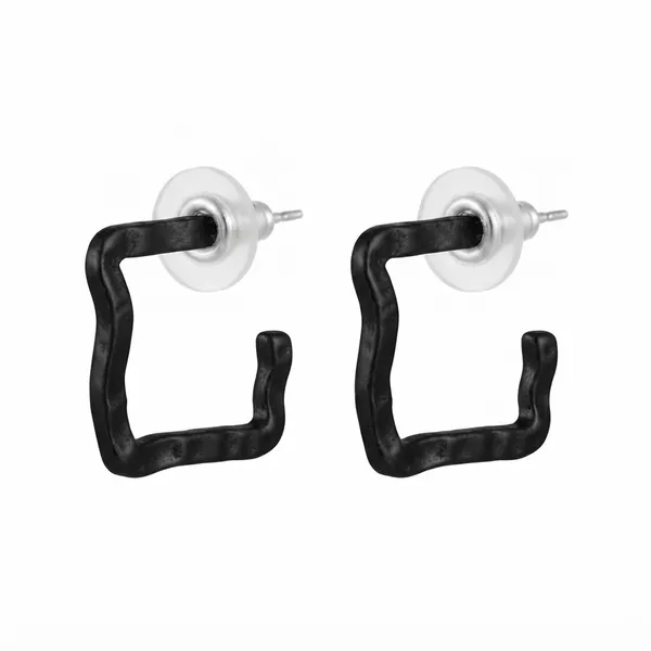 The99jewel_Trendy_Black_Geometric_Hoop_Earrings_For_Women_Black