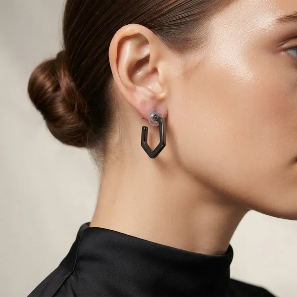 The99jewel_Trendy_Black_Geometric_Hoop_Earrings_For_Women_Black
