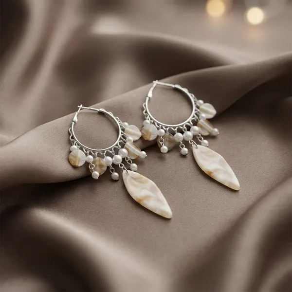 The99jewel_Bohemian_Shell_Pearl_Drop_Dangler_Earrings_For_Women_Silver
