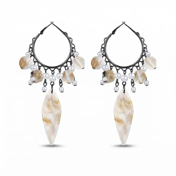 The99jewel_Bohemian_Shell_Pearl_Drop_Dangler_Earrings_For_Women_Black