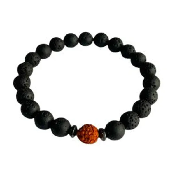 The99jewel_Natural_Lava_Stone_Rudraksha_Beaded_Bracelet_For_Men_Black