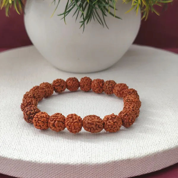 The99jewel_Spiritual_Rudraksha_Beads_Stretch_Bracelet_For_Men_Brown