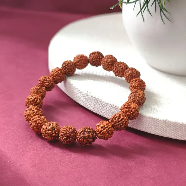 The99jewel_Spiritual_Rudraksha_Beads_Stretch_Bracelet_For_Men_Brown