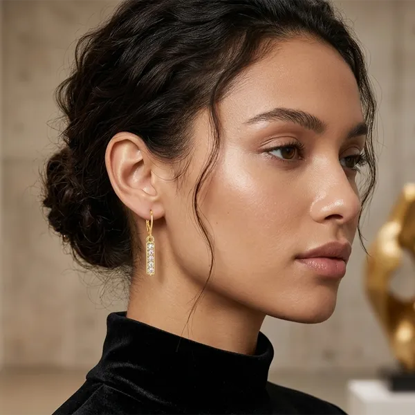 The99jewel_Gold_Plated_Austrian_Stone_Hoop_Earrings_For_Women_Gold