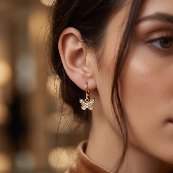 The99jewel_Gold_Plated_Austrian_Stone_Butterfly_Shape_Hoop_Earrings_For_Women_Gold