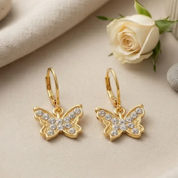 The99jewel_Gold_Plated_Austrian_Stone_Butterfly_Shape_Hoop_Earrings_For_Women_Gold