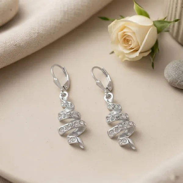 The99jewel_Silver_Plated_Austrian_Stone_S_Curved_Shape_Hoop_Earrings_For_Women_Silver