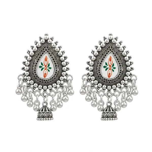 The99jewel_Oxidised_Silver_Plated_Traditional_Jhumki_Earrings_For_Women_Oxidised