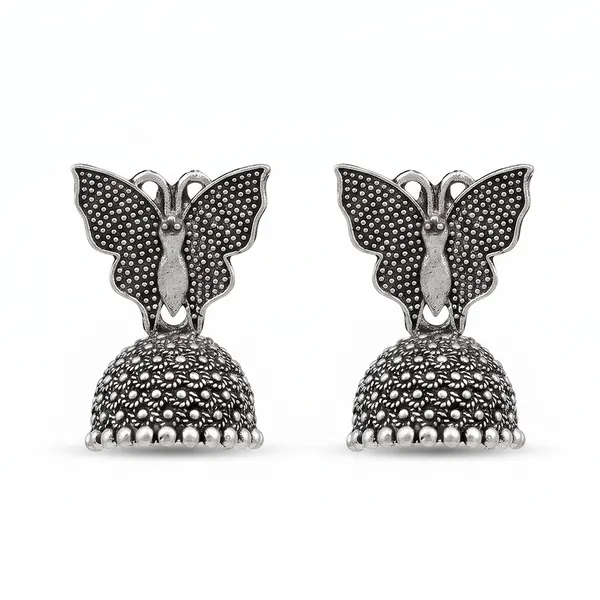 The99jewel_Oxidised_Silver_Plated_Traditional_Butterfly_Shape_Jhumki_Earrings_For_Women_Oxidised