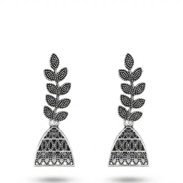 The99jewel_Oxidised_Silver_Plated_Traditional_Jhumki_Earrings_For_Women_Oxidised