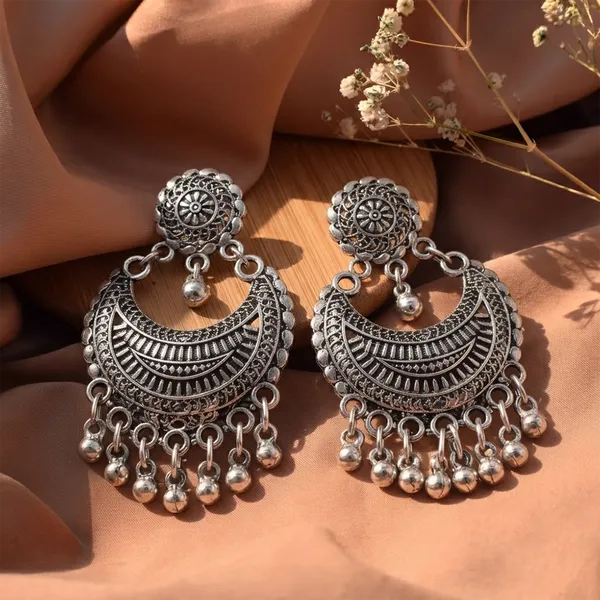 The99jewel_Oxidised_Silver_Plated_Traditional_Jhumki_Earrings_For_Women_Oxidised