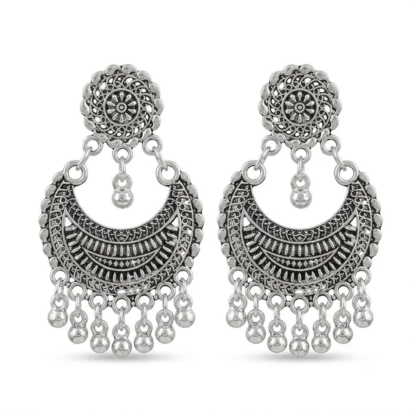 The99jewel_Oxidised_Silver_Plated_Traditional_Jhumki_Earrings_For_Women_Oxidised