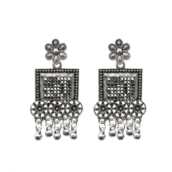 The99jewel_Oxidised_Silver_Plated_Traditional_Jhumki_Earrings_For_Women_Oxidised