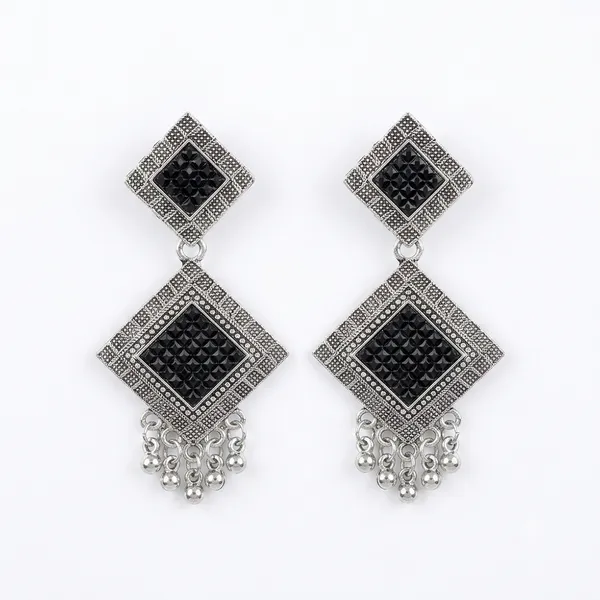 The99jewel_Oxidised_Silver_Plated_Traditional_Jhumki_Earrings_For_Women_Oxidised