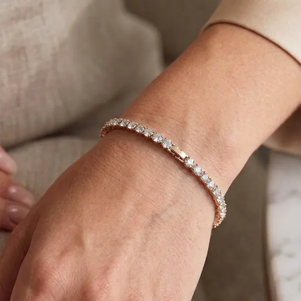 The99jewel_Sparkluxe_Crystal_Stone_Rose_Gold_Plated_Tennis_Bracelet_For_Women_Rose_Gold