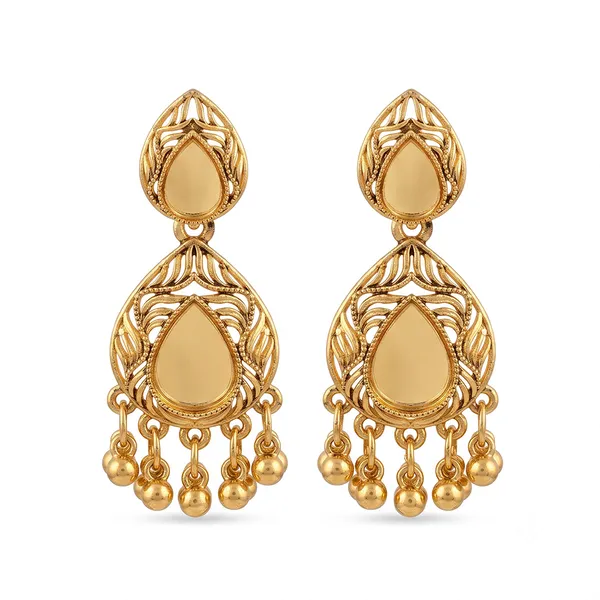 The99jewel_Traditional_Antique_Gold_Plated_Mirror_Stone_Earrings_For_Women_Gold